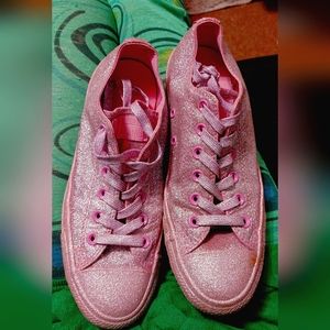 Light Pink Monochrome Converse All Star Low Tops W Size 8
